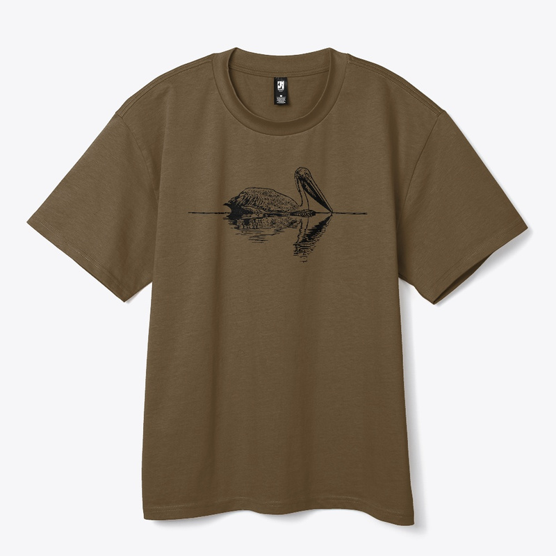 american white pelican heavy tee t-shirt for birdwatchers