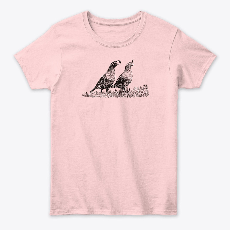 California quail women's classic tee t-shirt from Bird Shirts and More