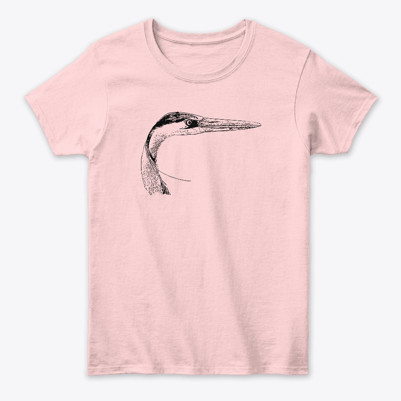 great blue heron classic women's t-shirt