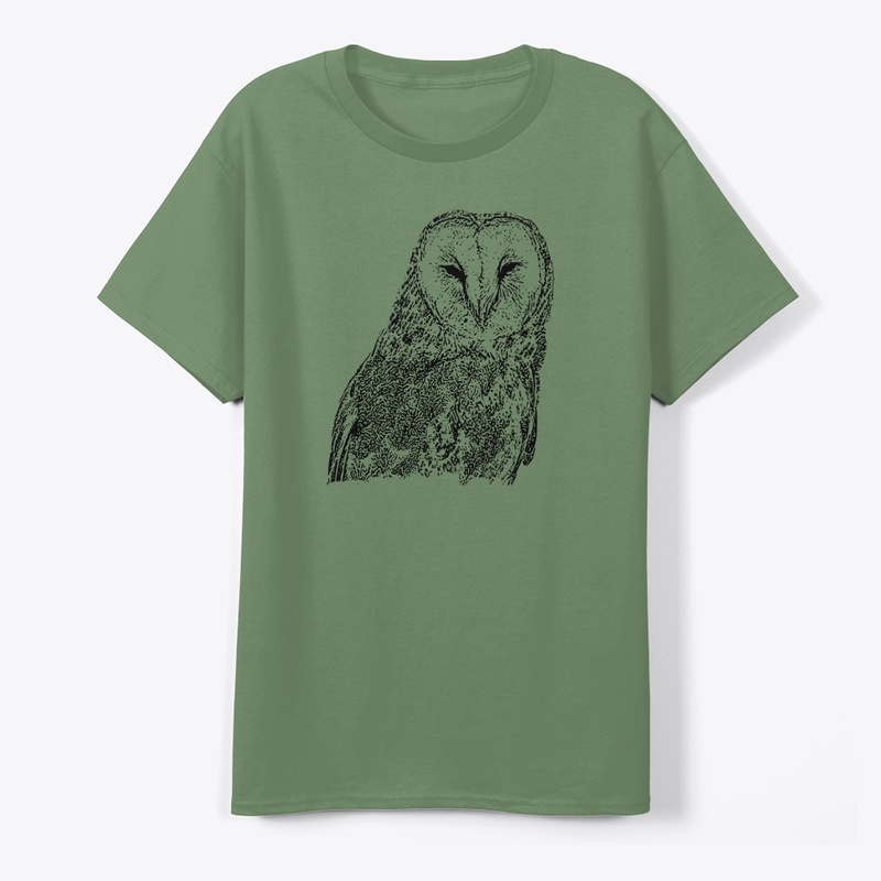 barn owl digisoft printed classic t-shirt