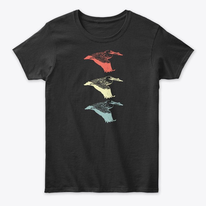 american white pelican tr-colored graphic women's classic t-shirt