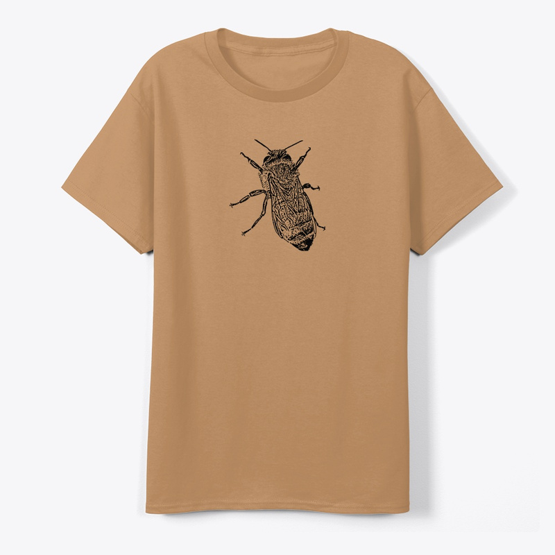 honey bee digisoft printed classic t-shirt