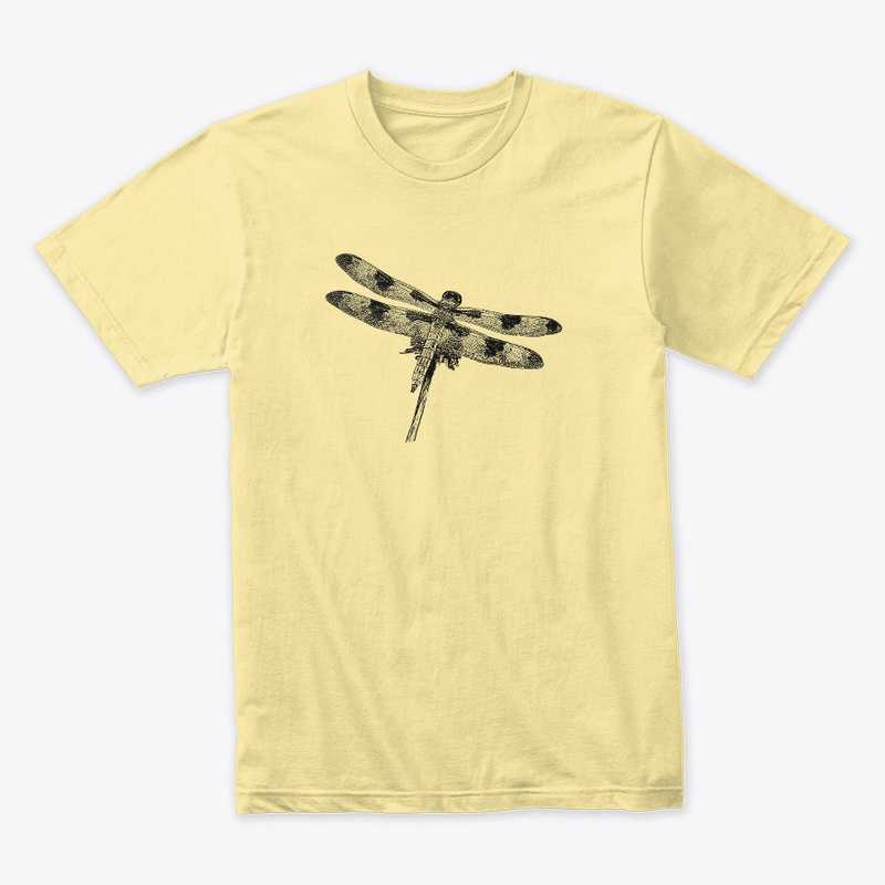 12-spotted skimmer dragonfly premium ring-spun cotton t-shirt