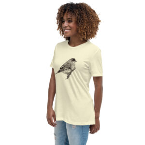 Lesser goldfinch relaxed fit women's nature themed t-shirt