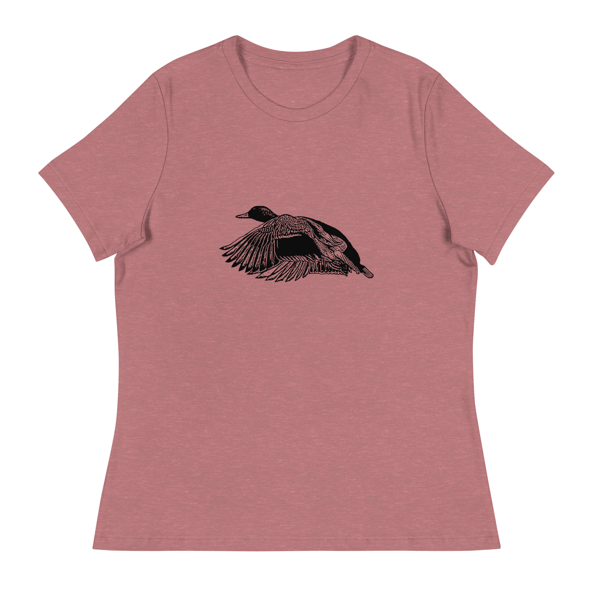 Women's relaxed fit mallard birdwatching t-shirt