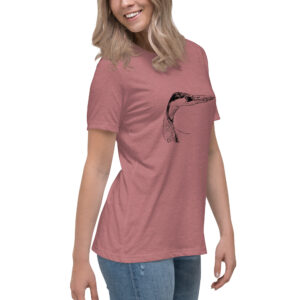 women's great blue heron birdwatching t-shirt