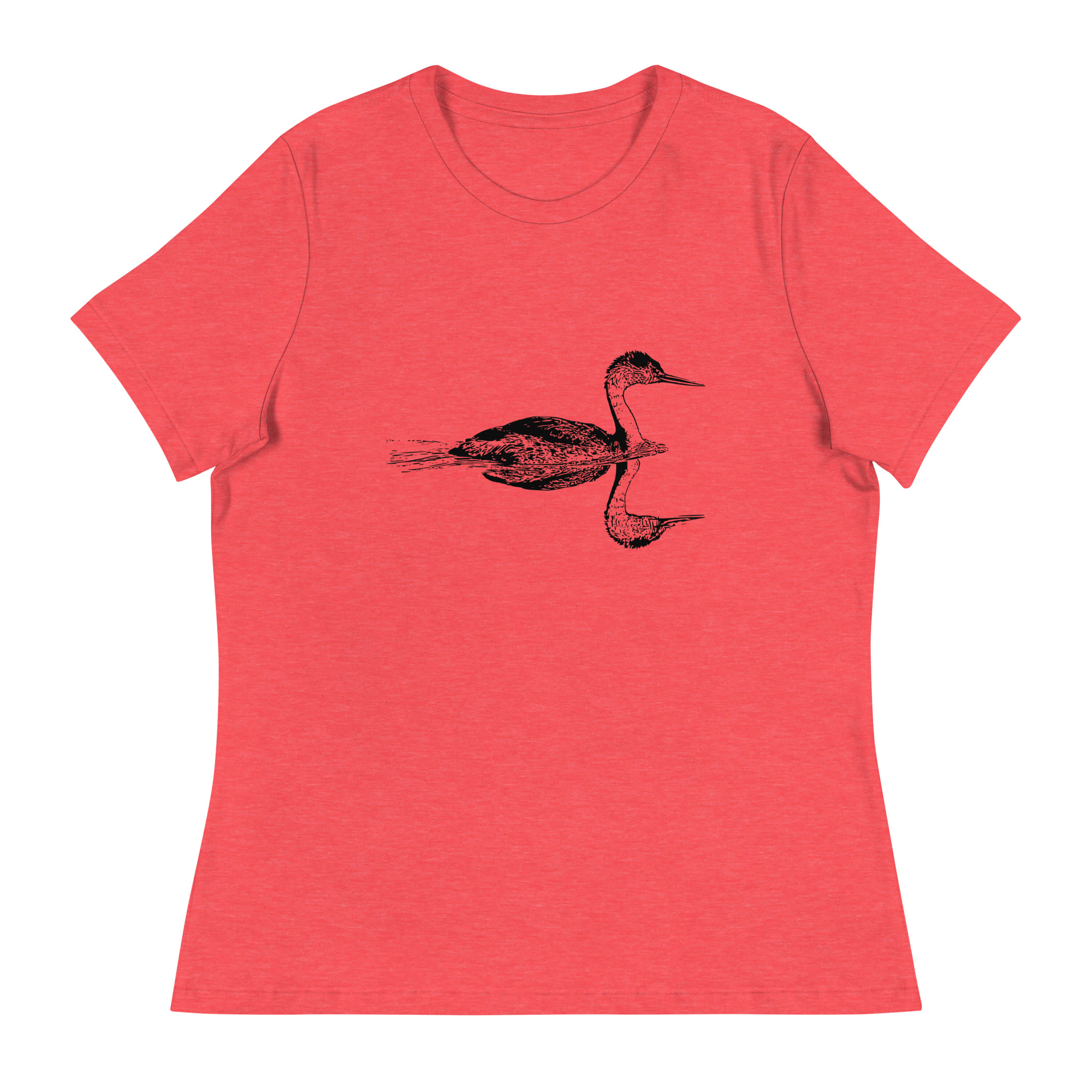 Clark's grebe relaxed fit women's t-shirt