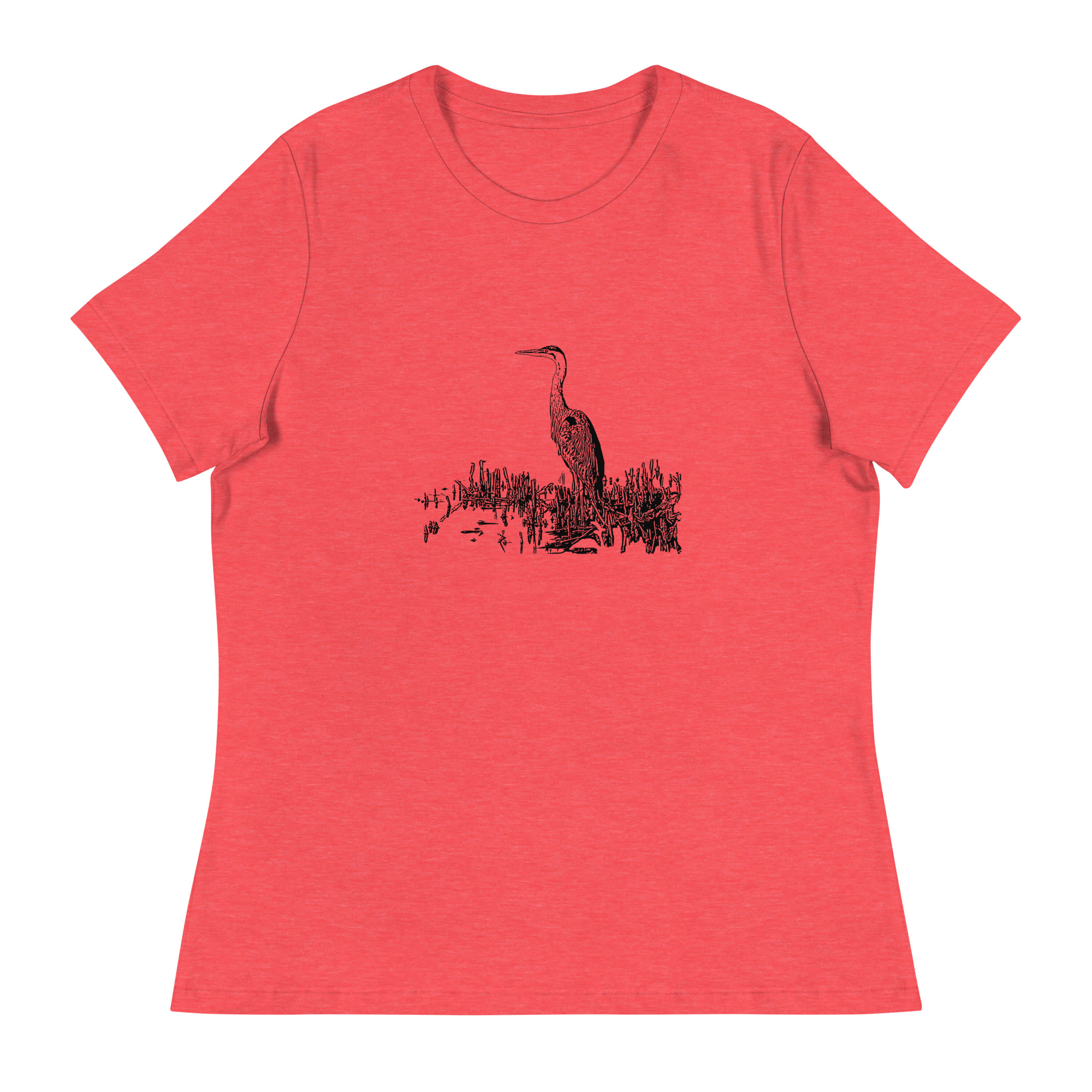 women's great blue heron birdwatching t-shirt