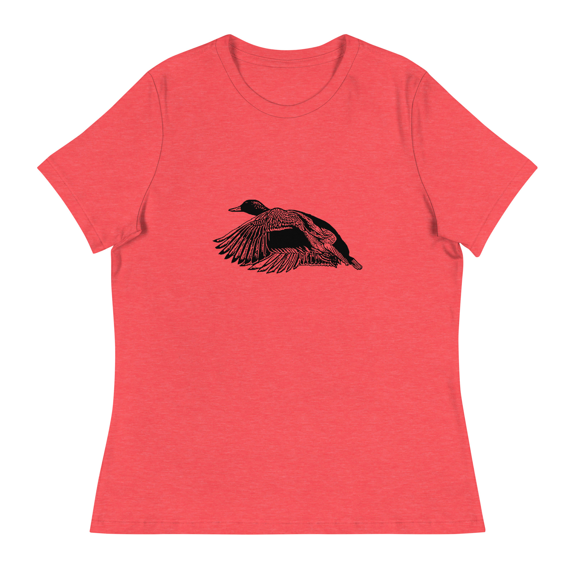 Women's relaxed fit mallard birdwatching t-shirt