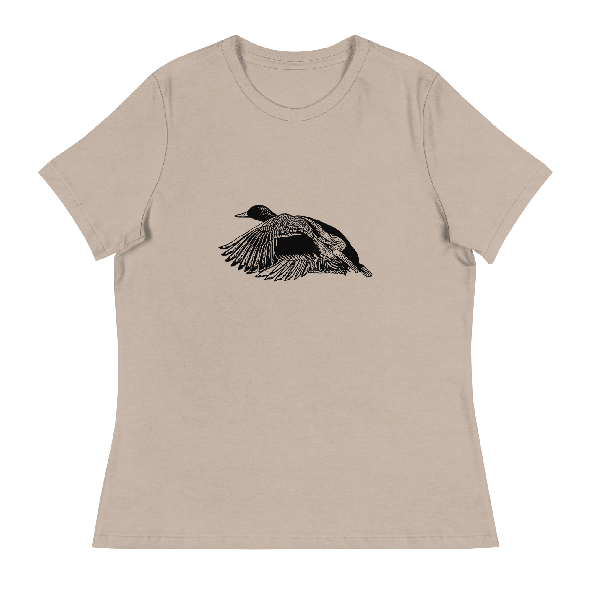 Women's relaxed fit mallard birdwatching t-shirt