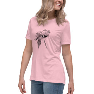 American goldfinch relaxed fit women's birdwatching t-shir