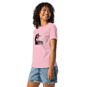 belted kingfisher women's relaxed fit birdwatching t-shirt