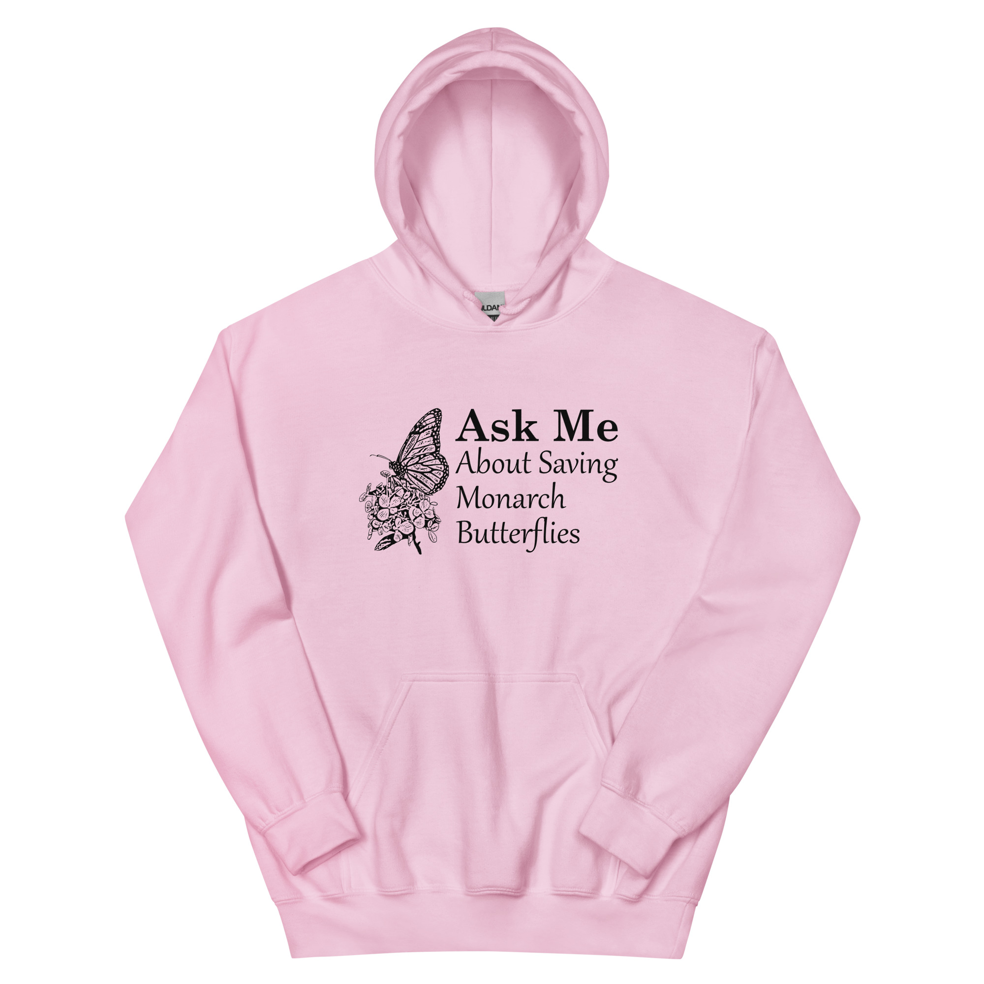 ask me about saving the monarch butterfly unisex hoodie
