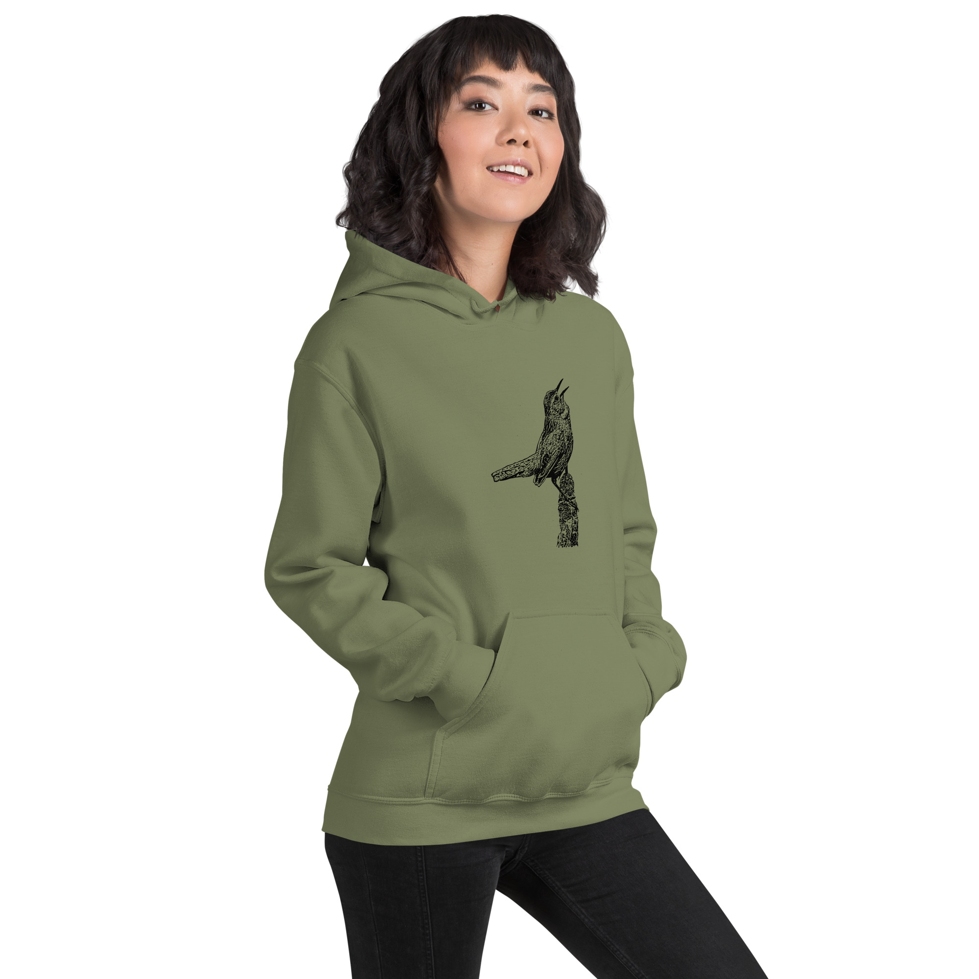 singing marsh wren unisex hoodie