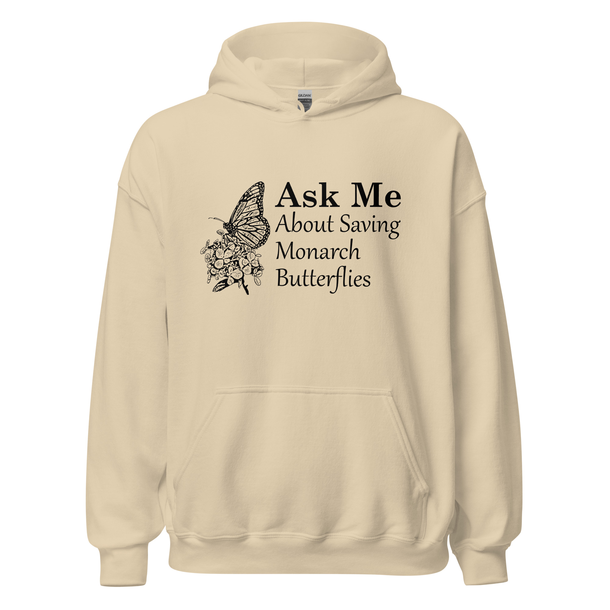 ask me about saving the monarch butterfly unisex hoodie