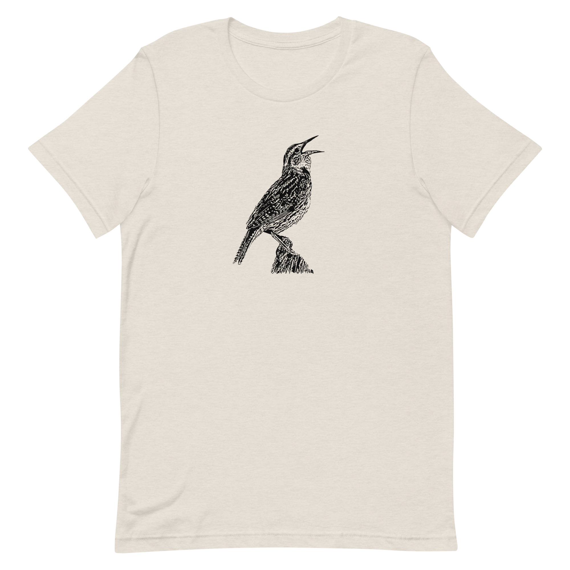 Singing Western Meadowlark Birdwatching Unisex t-shirt - Image 4