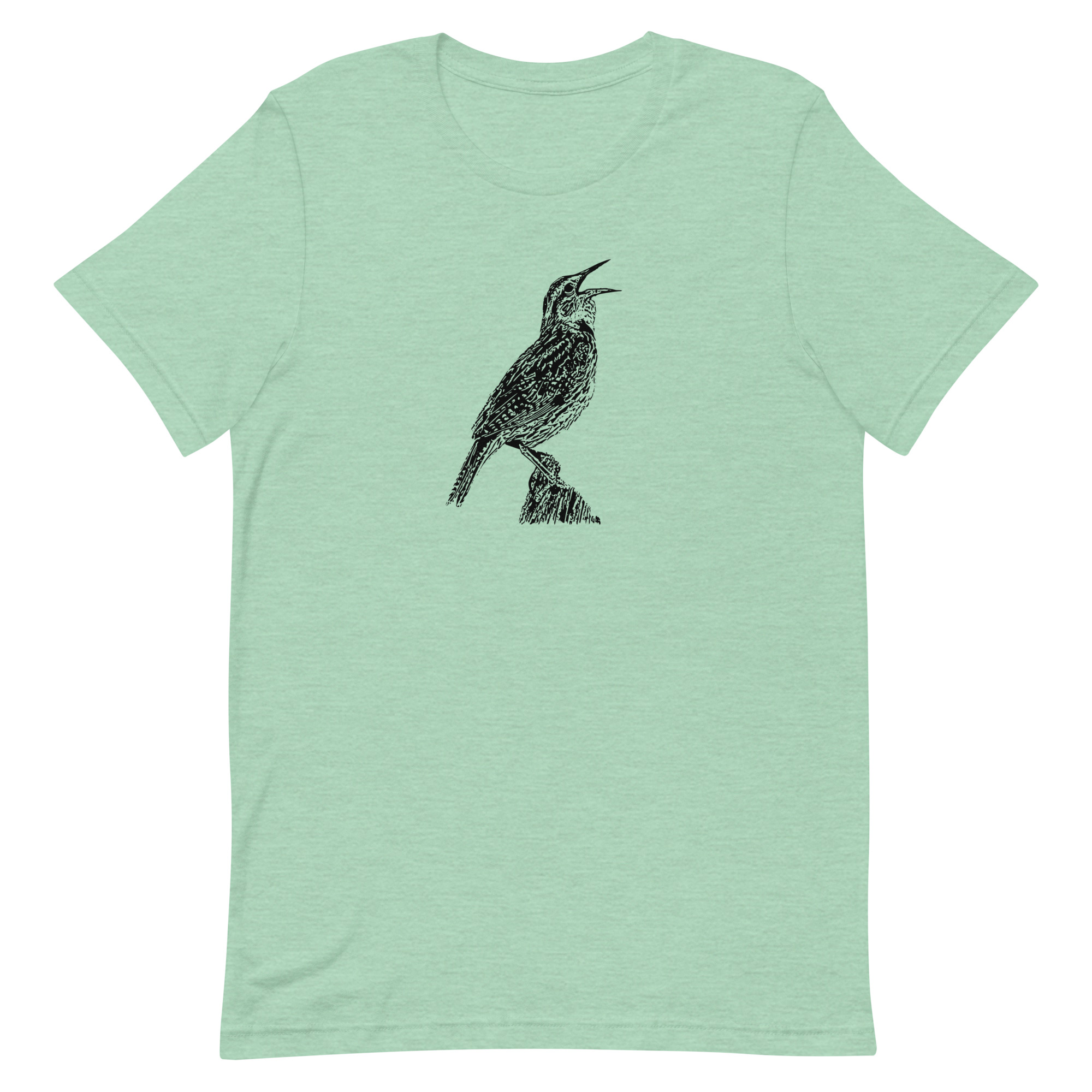 Singing Western Meadowlark Birdwatching Unisex t-shirt - Image 6
