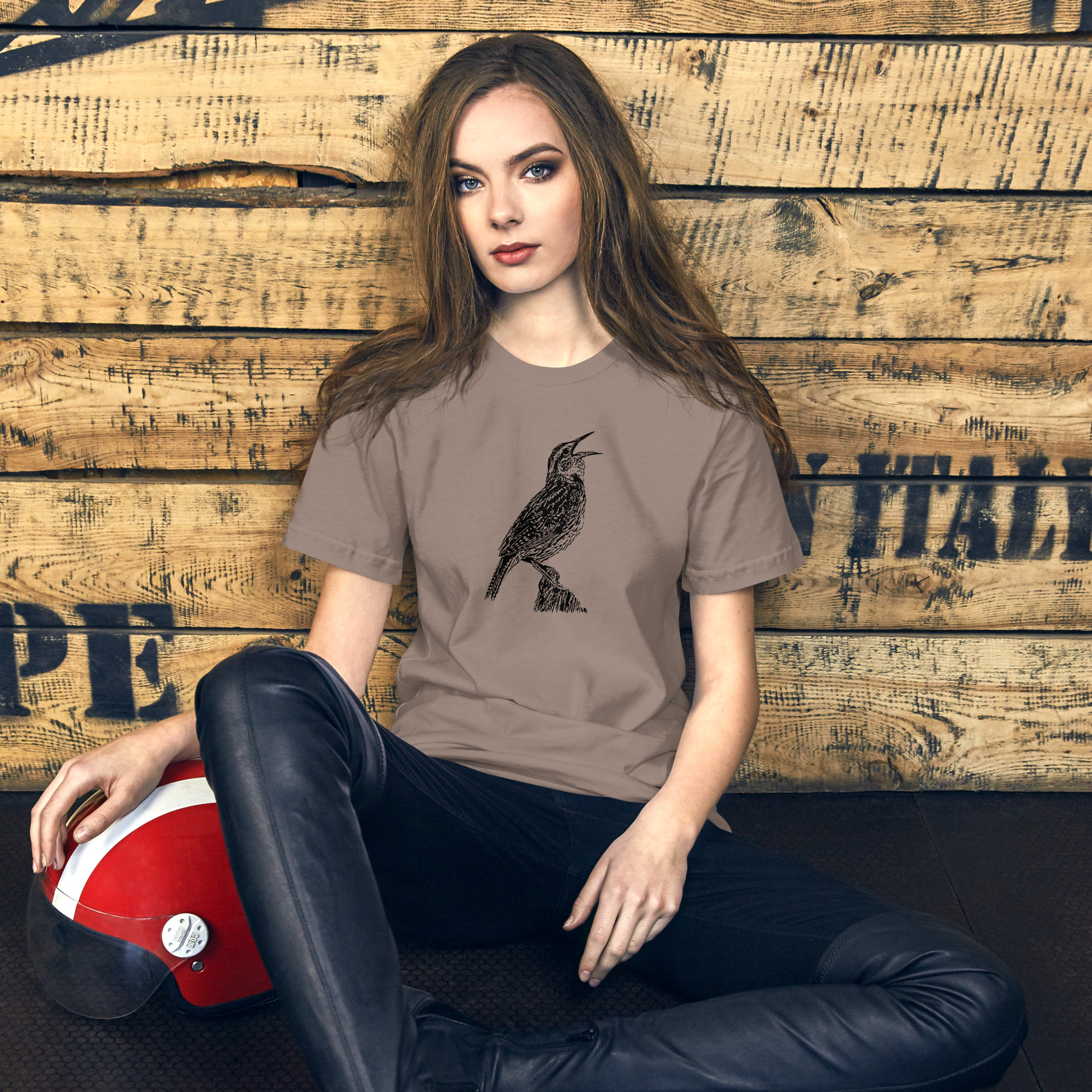 Singing Western Meadowlark Birdwatching Unisex t-shirt - Image 11