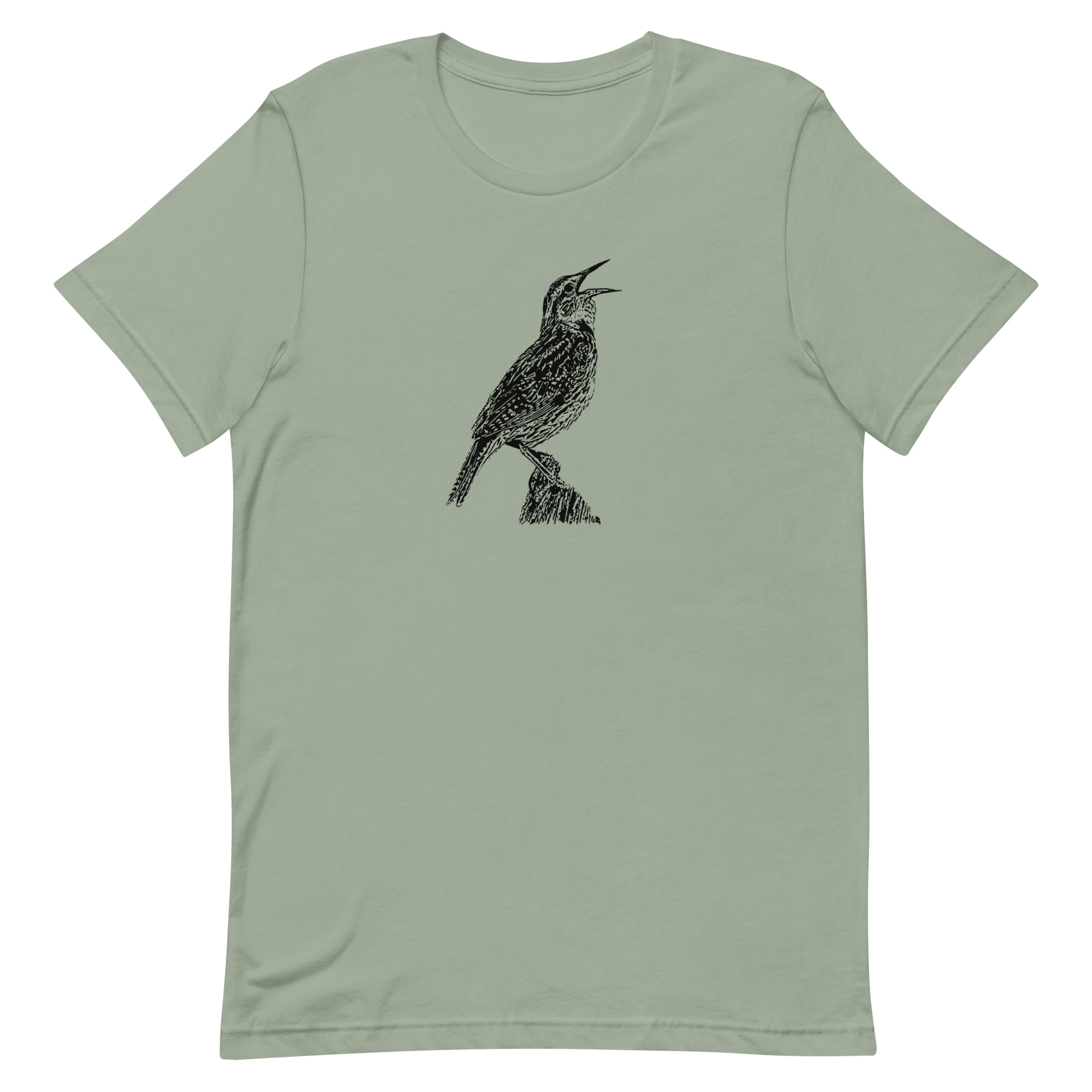 Singing Western Meadowlark Birdwatching Unisex t-shirt - Image 7